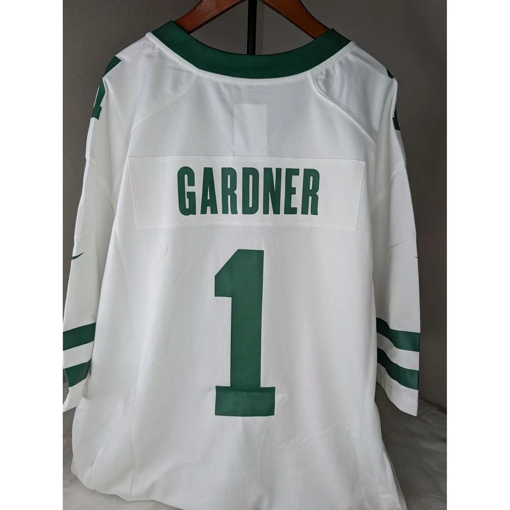 Nike New York Jets Jersey Mens 3XL White Sauce Gardner 1 NFL On Field Apparel